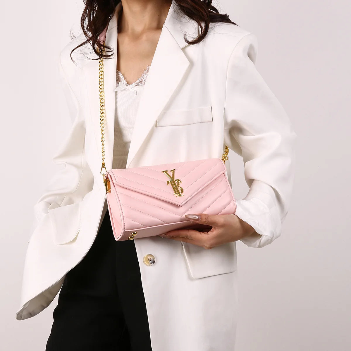 ChainLux Elite crossbody bag worn by model lifestyle shot
